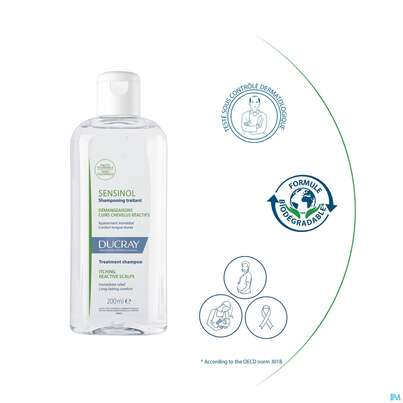 Shampoon Ducray Sensinol Pflege Juckreiz Gereizter Kopfhaut 200ml, A-Nr.: 5901110 - 08