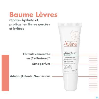 Sie sehen eine Packung Avene Cicalfate+ Regenerierender Lippenbalsam 10ml, Produktbild: 17 Avene Cicalfate+ Regenerierender Lippenbalsam 10ml, A-Nr.: 5826360 - 17