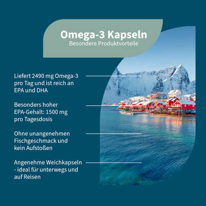 Omega-3 Kapseln Fischöl Weichkapseln, A-Nr.: 5901305 - 06