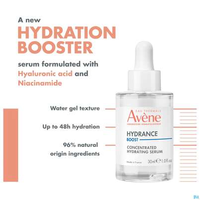 Sie sehen eine Packung Avene Hydrance Boost Serum 30ml, Produktbild: 17 Avene Hydrance Boost Serum 30ml, A-Nr.: 5724197 - 17