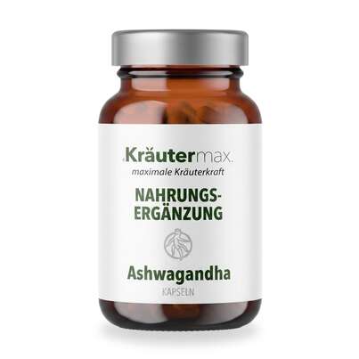 Sie sehen eine Packung Ashwagandha Kapseln 60 Stück, Produktbild: 01 Ashwagandha Kapseln 60 Stück, A-Nr.: 5208395 - 01