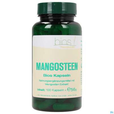 Sie sehen eine Packung Bios Mangosteen 100 Kapseln, Produktbild: 01 Bios Mangosteen 100 Kapseln, A-Nr.: 4185781 - 01
