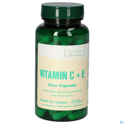 Sie sehen eine Packung Bios Vitamin C+e 100 Kapseln, Produktbild: 01 Bios Vitamin C+e 100 Kapseln, A-Nr.: 4261683 - 01