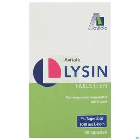 L-lysin Tabl 750mg -avitale 90st, A-Nr.: 5431207 - 01