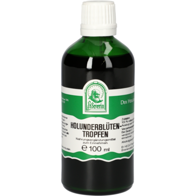 Sie sehen eine Packung HOLUNDERBLUETEN TROPFEN 100 ML, Produktbild: 01 HOLUNDERBLUETEN TROPFEN 100 ML, A-Nr.: 4376713 - 01