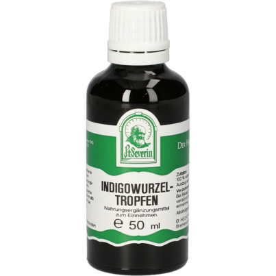 Sie sehen eine Packung INDIGOWURZEL TROPFEN 50 ML, Produktbild: 01 INDIGOWURZEL TROPFEN 50 ML, A-Nr.: 4566253 - 01