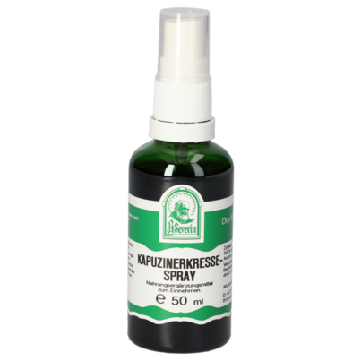 Sie sehen eine Packung KAPUZINERKRESSE SPRAY 50 ML, Produktbild: 01 KAPUZINERKRESSE SPRAY 50 ML, A-Nr.: 5695596 - 01
