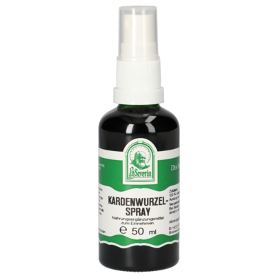 Sie sehen eine Packung KARDENWURZEL SPRAY 50 ML, Produktbild: 01 KARDENWURZEL SPRAY 50 ML, A-Nr.: 4444248 - 01