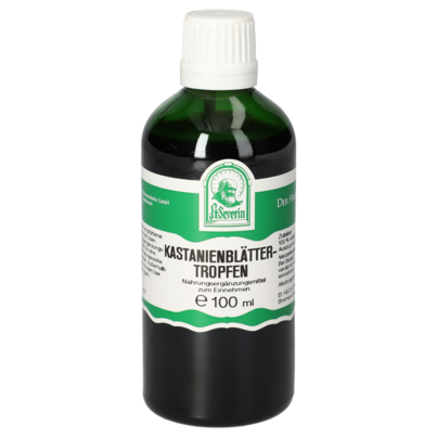 Sie sehen eine Packung KASTANIENBLAETTER TROPFEN 100 ML, Produktbild: 01 KASTANIENBLAETTER TROPFEN 100 ML, A-Nr.: 4377546 - 01