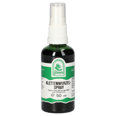 Sie sehen eine Packung KLETTENWURZEL SPRAY 50 ML, Produktbild: 01 KLETTENWURZEL SPRAY 50 ML, A-Nr.: 4484466 - 01