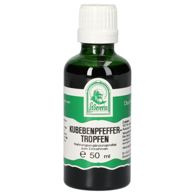 Sie sehen eine Packung KUBEBENPFEFFER TROPFEN 50 ML, Produktbild: 01 KUBEBENPFEFFER TROPFEN 50 ML, A-Nr.: 5471164 - 01