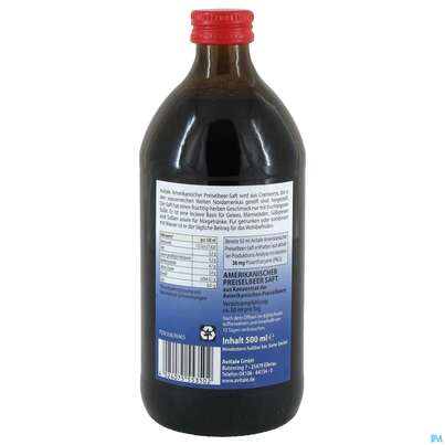 Preiselbeer Saft 100% Amer Avi 500ml, A-Nr.: 3831227 - 03