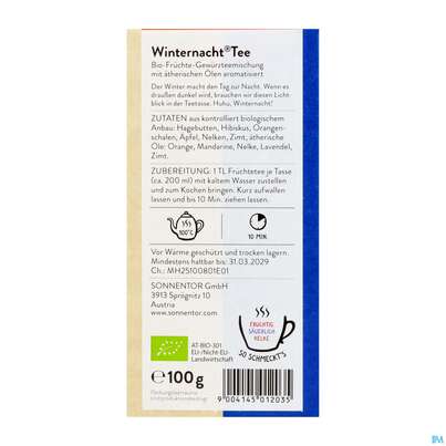 Sonnentor Fruechtetee/bio Winternacht 01203 100g, A-Nr.: 3574210 - 07