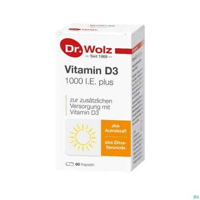 Vitamin D3 Kapseln 1000ie Plus -dr.wolz Nr 60 60st, A-Nr.: 3839335 - 03
