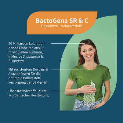 Sie sehen eine Packung NatuGena BactoGena SR & C Kapseln, Produktbild: 05 NatuGena BactoGena SR & C Kapseln, A-Nr.: 6040331 - 05