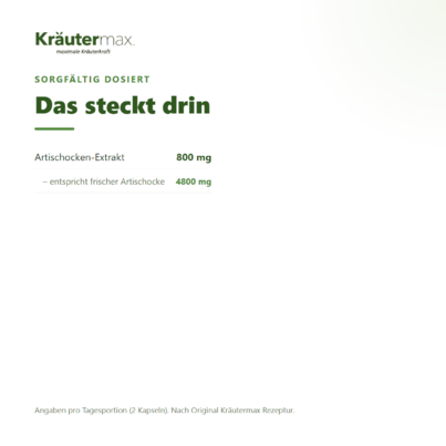 Sie sehen eine Packung Artischockenextrakt Kapseln 60 Stück, Produktbild: 03 Artischockenextrakt Kapseln 60 Stück, A-Nr.: 5678936 - 03