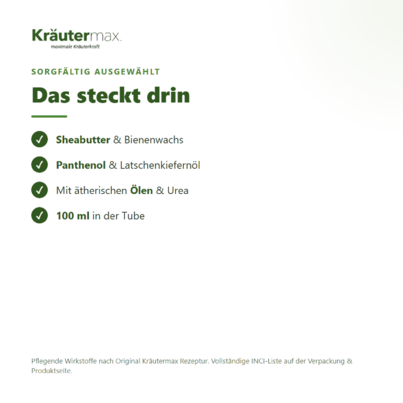 Sie sehen eine Packung Bergkräuter Fusscreme 100 ml, Produktbild: 03 Bergkräuter Fusscreme 100 ml, A-Nr.: 5942221 - 03