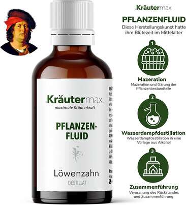 Sie sehen eine Packung Löwenzahn Tropfen Fluid 50 ml, Produktbild: 02 Löwenzahn Tropfen Fluid 50 ml, A-Nr.: 4317797 - 02