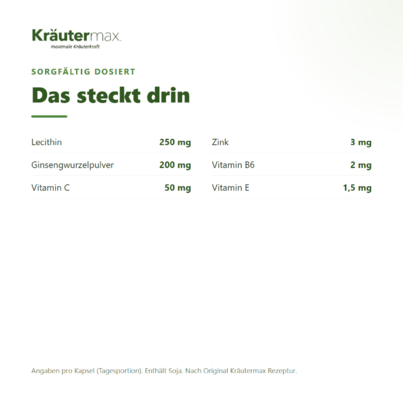 Ginseng und Lecithin+ Kapseln 60 Stück, A-Nr.: 5921785 - 03