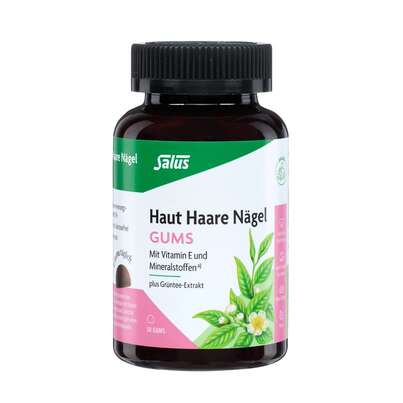 Sie sehen eine Packung Salus Haut Haare Nägel Gums, Produktbild: 01 Salus Haut Haare Nägel Gums, A-Nr.: 6122081 - 01