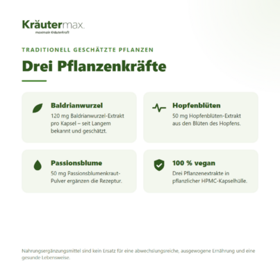 Hopfen &amp; Baldrian + Kapseln 60 Stück, A-Nr.: 5921555 - 02