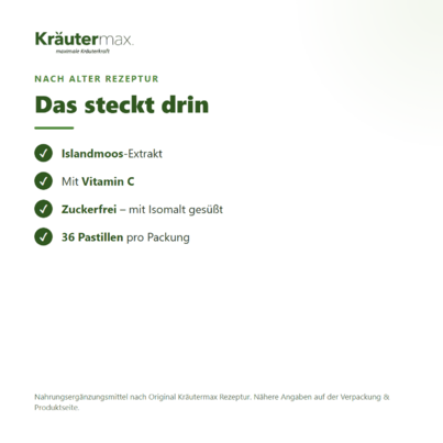 Isländisch Moos Lutschtabletten 36 Stk., A-Nr.: 5673235 - 03