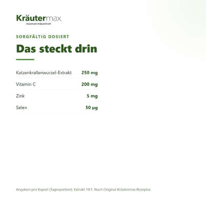 Katzenkralle Kapseln 60 Stück, A-Nr.: 5679054 - 03