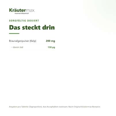 Sie sehen eine Packung Kelp Braun Algen Tabletten 90 Stück, Produktbild: 03 Kelp Braun Algen Tabletten 90 Stück, A-Nr.: 6129982 - 03