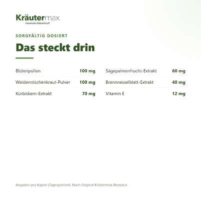 Sie sehen eine Packung Kürbiskern plus Kapseln 60 Stück, Produktbild: 03 Kürbiskern plus Kapseln 60 Stück, A-Nr.: 3466609 - 03
