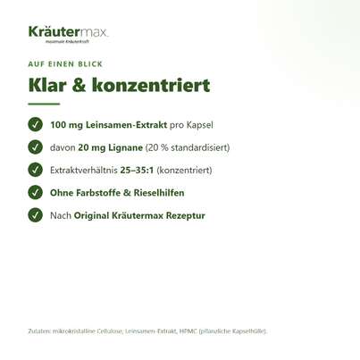 Sie sehen eine Packung Leinsamen Kapseln 90 Stück, Produktbild: 03 Leinsamen Kapseln 90 Stück, A-Nr.: 5083309 - 03