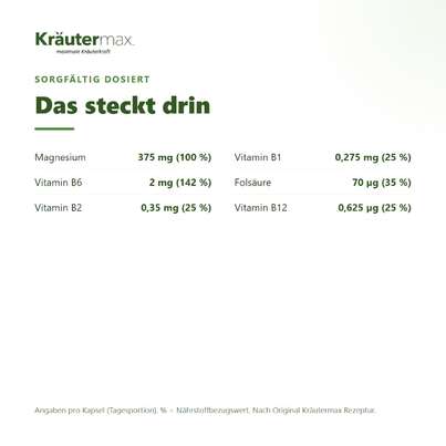 Magnesium mit Vitamin B Komplex Kapseln 60 Stück, A-Nr.: 5746419 - 03