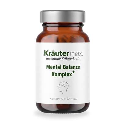 Sie sehen eine Packung Mental Balance Komplex+ Kapseln 60 Stück, Produktbild: 01 Mental Balance Komplex+ Kapseln 60 Stück, A-Nr.: 6130011 - 01