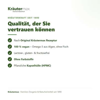Omega 3 vegan Algenöl Kapseln 60 Stück, A-Nr.: 5414226 - 05