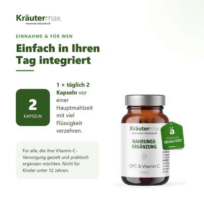 OPC und Vitamin C Kapseln 90 Stück, A-Nr.: 5679166 - 04