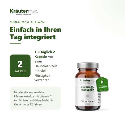 Sägepalme plus Kapseln 60 Stück, A-Nr.: 4318383 - 04