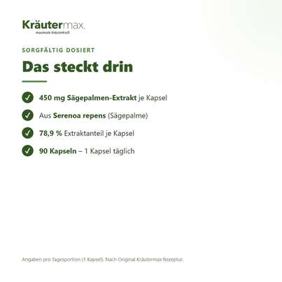 Sägepalme Extrakt Kapseln 90 Stück, A-Nr.: 5879385 - 03
