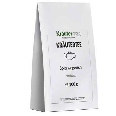 Sie sehen eine Packung Spitzwegerich Tee 100 g, Produktbild: 01 Spitzwegerich Tee 100 g, A-Nr.: 6017668 - 01