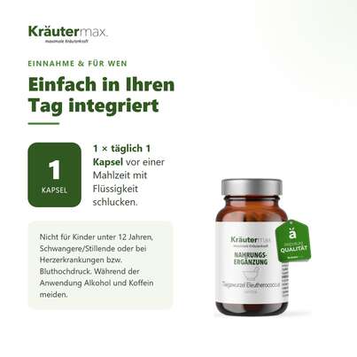 Taigawurzel Eleutherococcus Kapseln 90 Stück, A-Nr.: 5804393 - 04