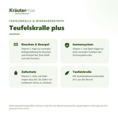 Sie sehen eine Packung Teufelskralle plus Kapseln 60 Stück, Produktbild: 02 Teufelskralle plus Kapseln 60 Stück, A-Nr.: 4731723 - 02
