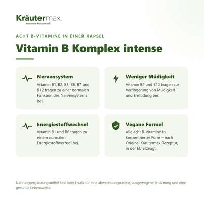Vitamin B Komplex intense Kapseln 60 Stück, A-Nr.: 5083284 - 02