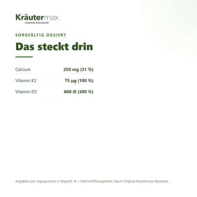 Vitamin D3 600 IE K2 Calcium Kapseln 60 Stück, A-Nr.: 5746483 - 03