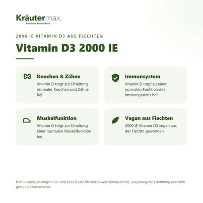 Vitamin D3 vegan 2000 IE Kapseln 90 Stück, A-Nr.: 5289028 - 02