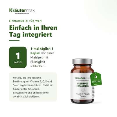 Vitamin ACE &amp; Selen Kapseln 60 Stück, A-Nr.: 5921561 - 04