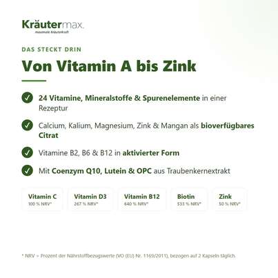 A bis Z Vitamine und Mineralstoffe Kapseln 60 Stück, A-Nr.: 4887715 - 03