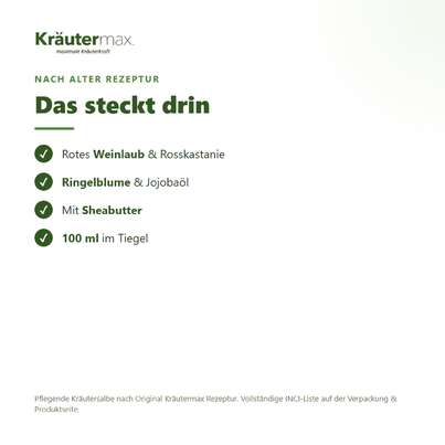 Sie sehen eine Packung Weinlaub Salbe 100 ml, Produktbild: 03 Weinlaub Salbe 100 ml, A-Nr.: 4319750 - 03