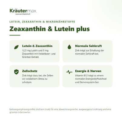 Zeaxanthin &amp; Lutein+ Kapseln 60 Stück, A-Nr.: 5942178 - 02