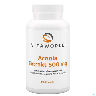 Aronia Extrakt 500mg Kapseln Vegan Vita World 120st, A-Nr.: 4836043 - 02