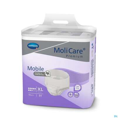 Inkontinenz Molicare Premium/mobile/8 Tropfen Lila Xl 130-170 14st, A-Nr.: 4176061 - 01