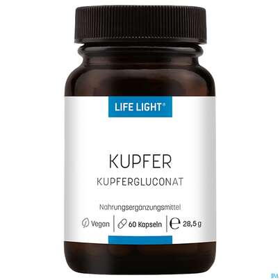 Sie sehen eine Packung Kupfer Kapseln 2mg Life Light 60st, Produktbild: 02 Kupfer Kapseln 2mg Life Light 60st, A-Nr.: 3134818 - 02
