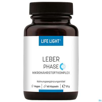 Sie sehen eine Packung Life Light Kapseln Leber Phase 1 60st, Produktbild: 02 Life Light Kapseln Leber Phase 1 60st, A-Nr.: 4069626 - 02